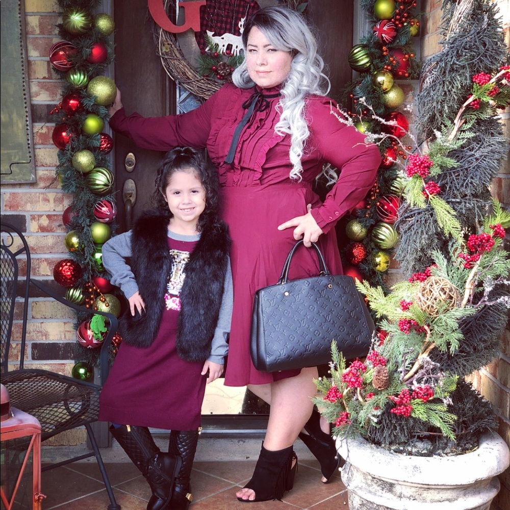 Dress burgundy